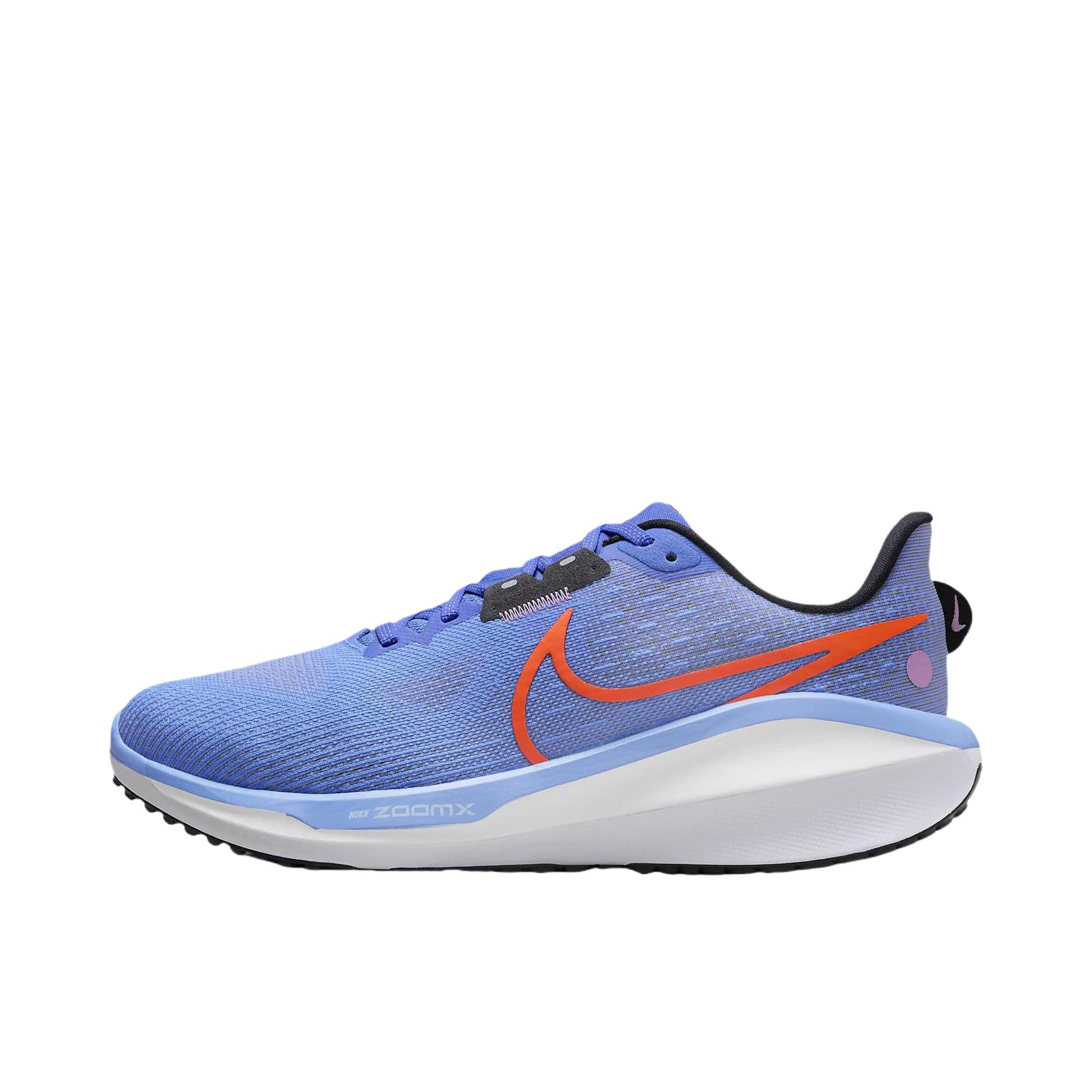 推荐商品：Nike Zoom Vomero 17 跑鞋 健身训练轻便缓震简约圆头回弹 女款/蓝色/红色 