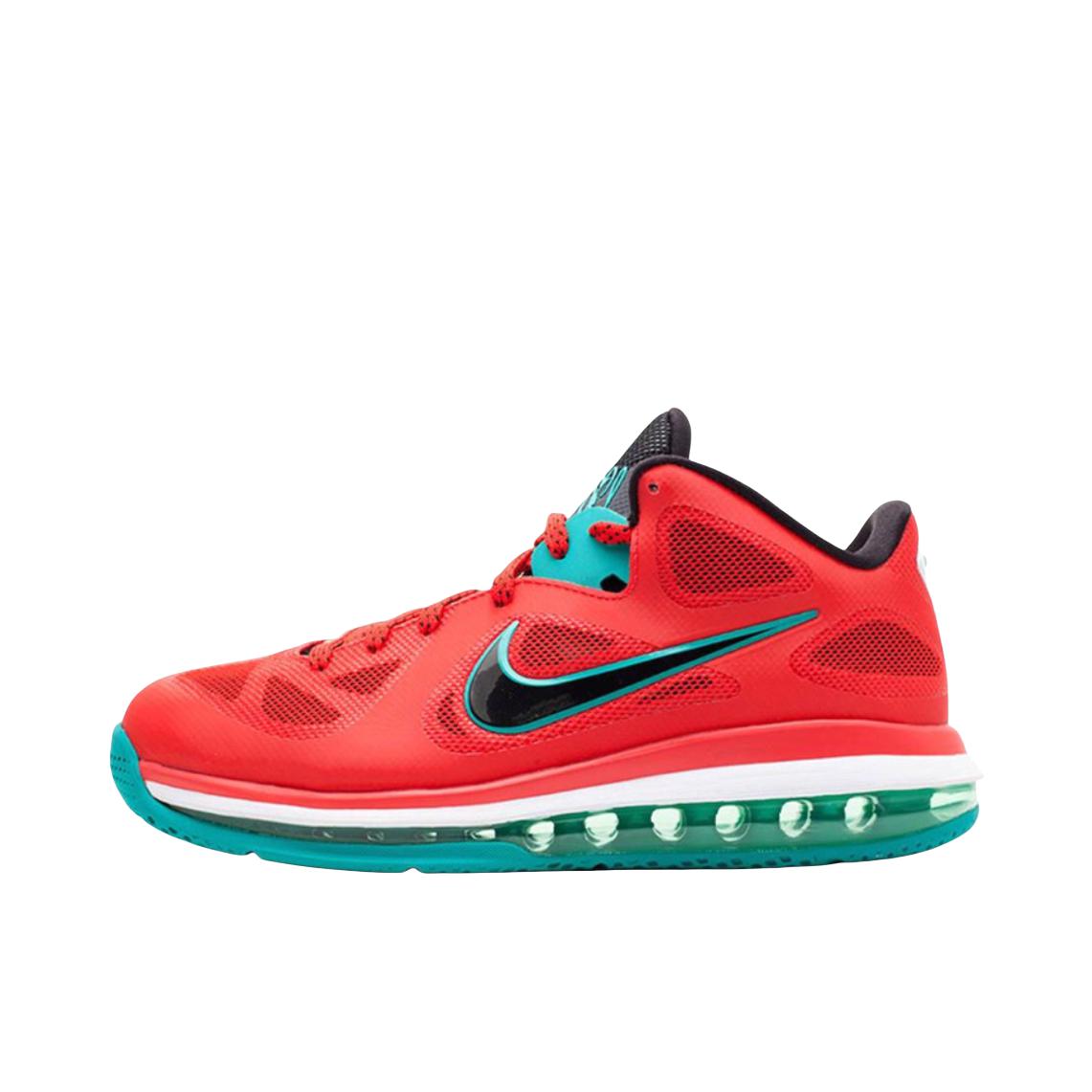 推荐商品：Nike Zoom LeBron 9 詹姆斯 实战 防滑耐磨 包裹性支撑 缓震 圆头 篮球鞋 红色/青色/黑色