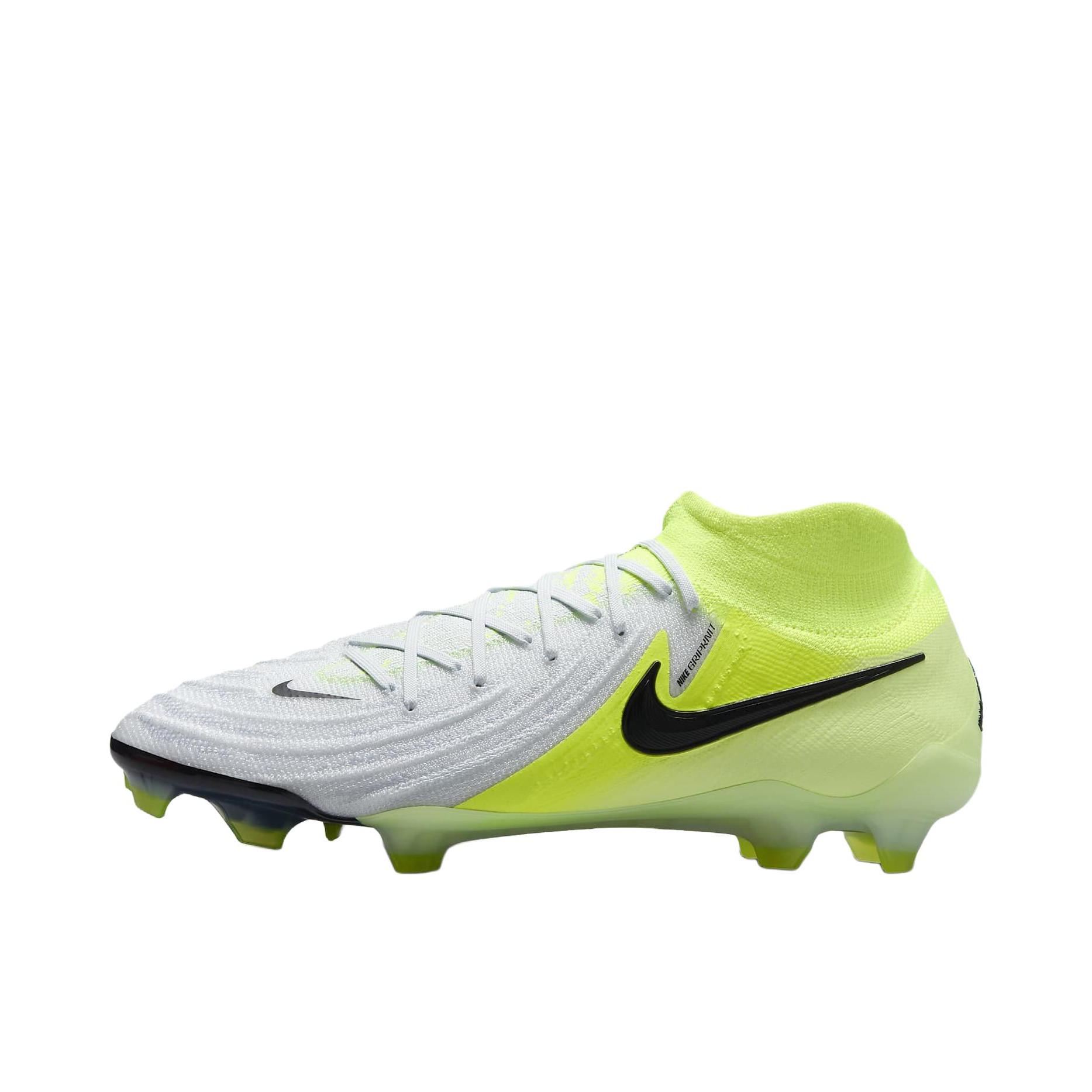 推荐商品：Nike Phantom Luna 2 Elite FG/MG 顶级 胶质混钉 多场地 防滑耐磨 舒适轻便 圆头 硬质 钉鞋 足球鞋 银色/荧光绿