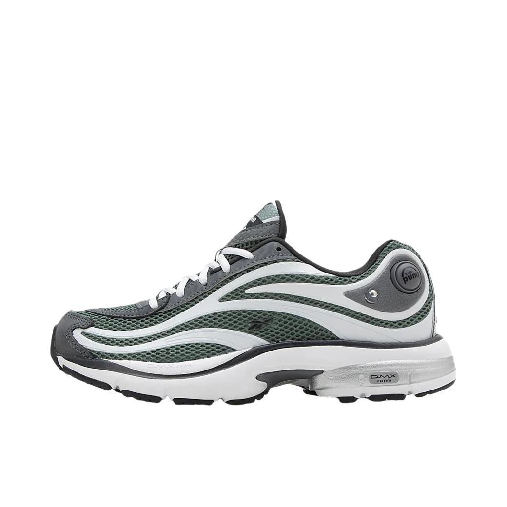 推荐商品：Reebok/锐步 Premier Pump Paris Trainer 跑鞋 经典复古潮流百搭耐磨透气合成革休闲运动减震 灰色/绿色