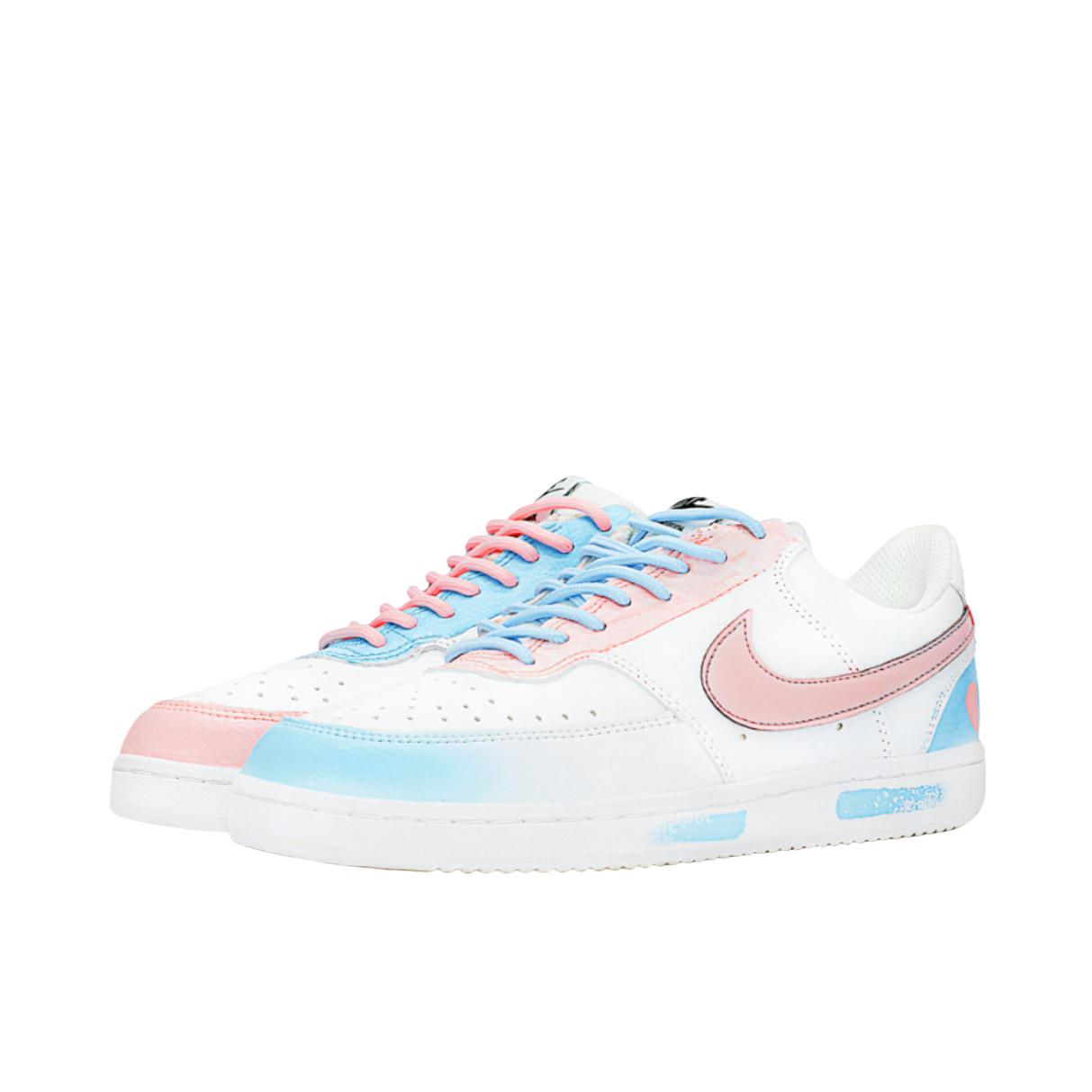 推荐商品：【定制球鞋】 Nike Court Vision 1 板鞋 防水美式简约防滑减震复古 鸳鸯款/甜蜜鸳鸯