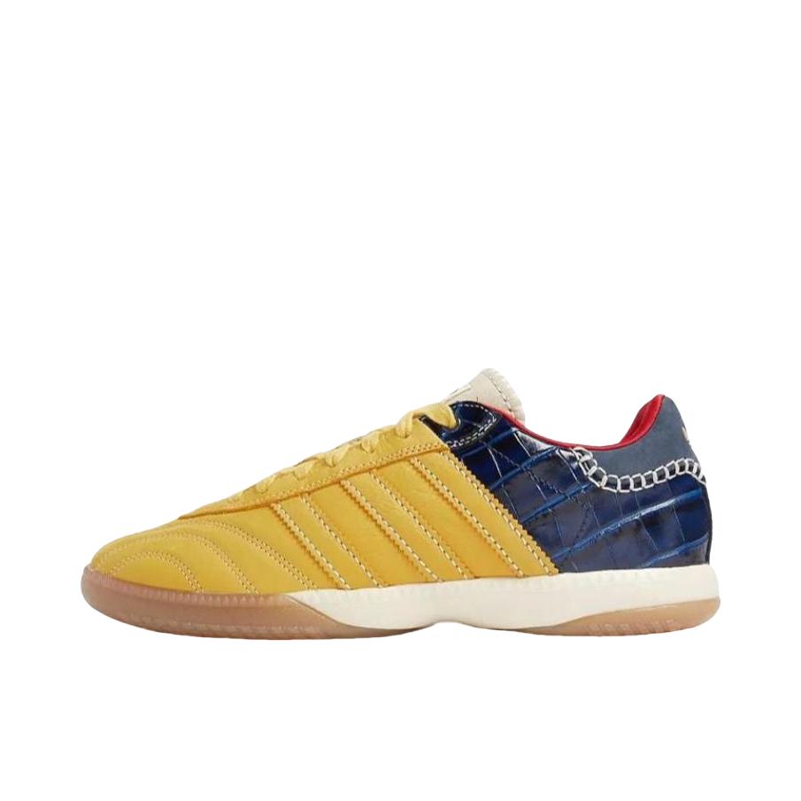 推荐商品：adidas Originals Samba IC/IN 德训鞋 足球鞋 减震耐磨舒适时尚系带圆头 WALES BONNER联名/金色/海军蓝
