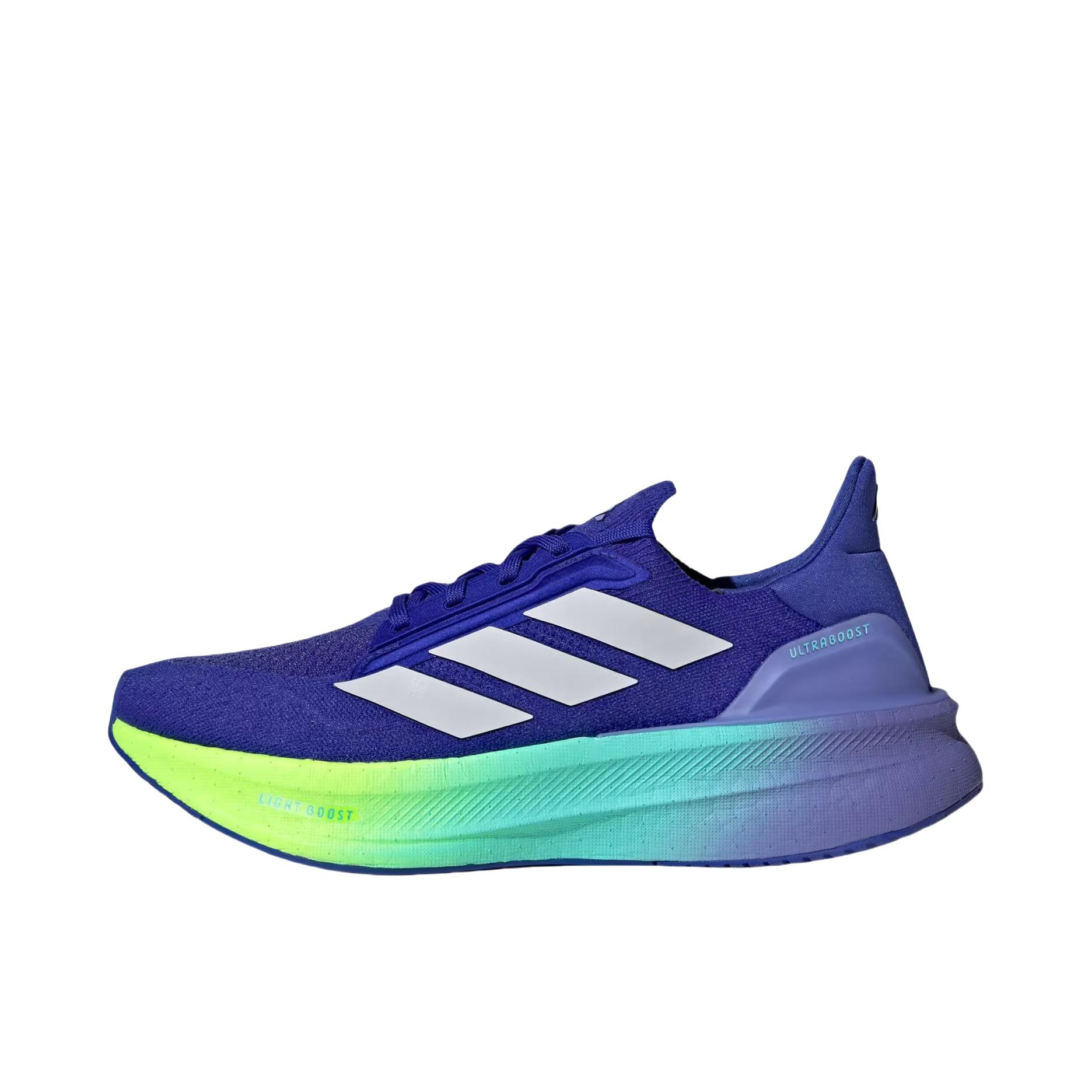推荐商品：adidas Ultraboost 5X 跑鞋 超轻缓震回弹防滑耐磨支撑贴合长跑圆头 男款/蓝色 