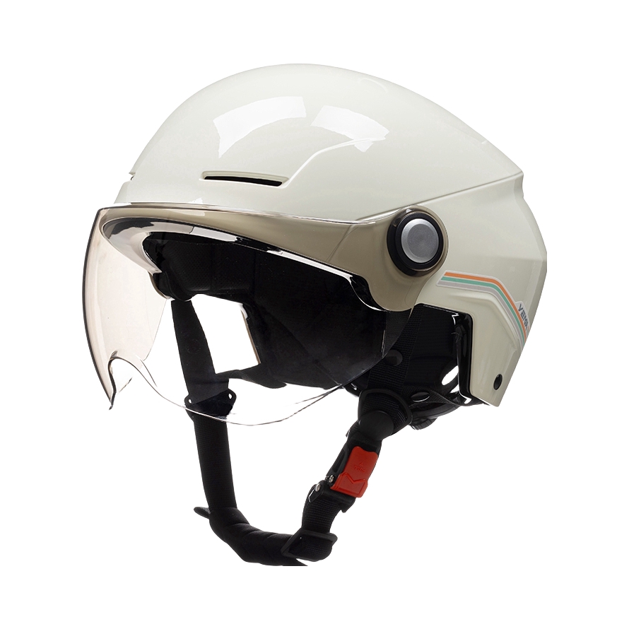 推荐商品：YEMA/野马 367 3C认证 防晒 轻便透气 防风半盔 轻便式 防紫外线 电动车头盔