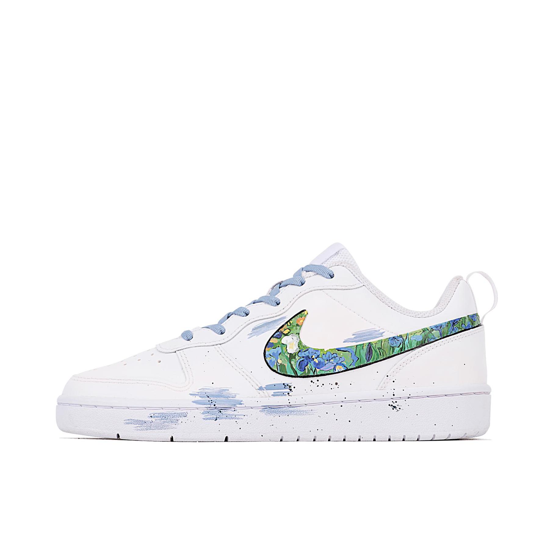 推荐商品：【定制球鞋】 Nike Court Borough 2 板鞋 包裹性增高减龄解构风合成革美式防滑复古轻便 GS/凄美地