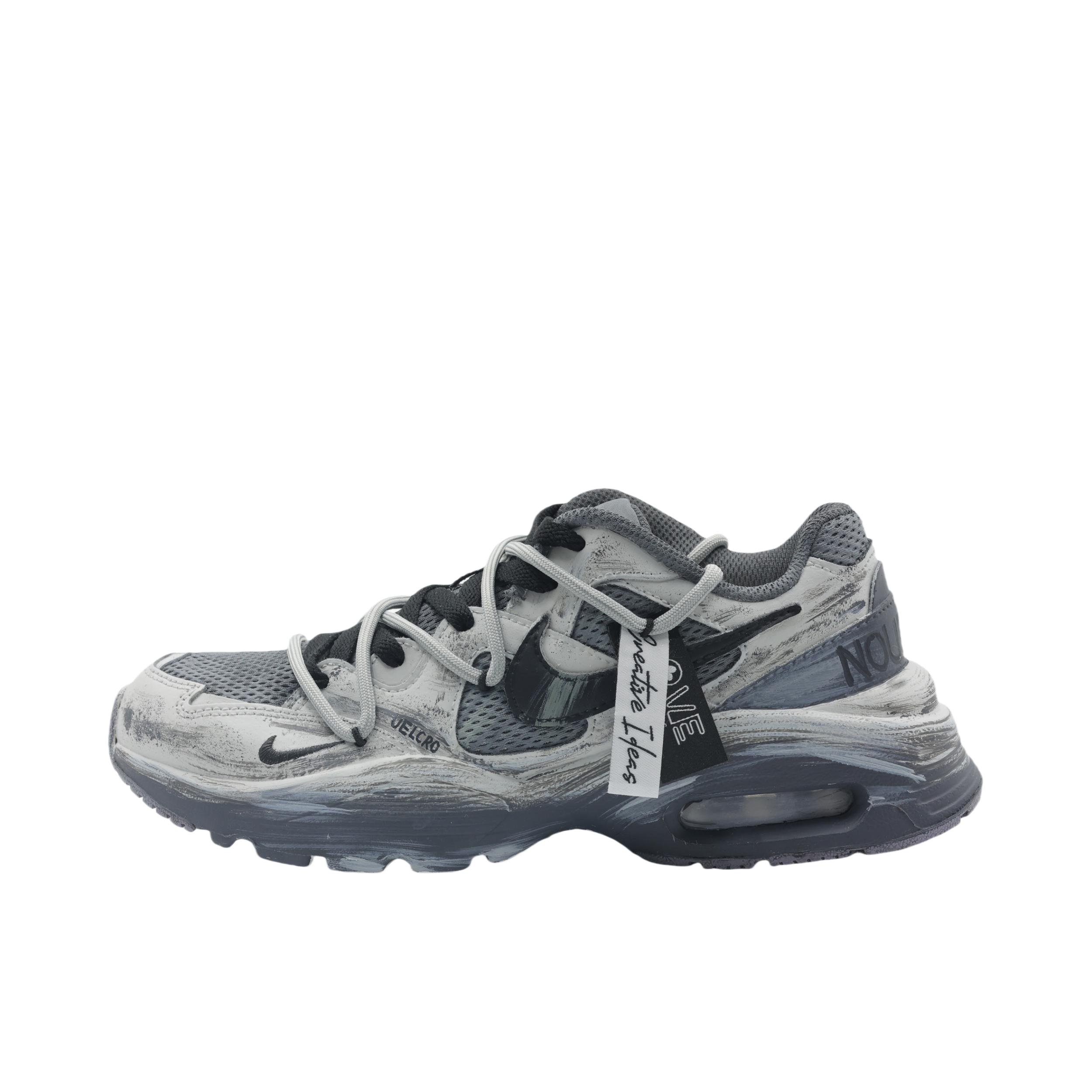 推荐商品：【定制球鞋】Nike Air Max Fusion 支撑 做旧 防滑耐磨 网布透气 防水 织物 时尚潮流 复古休闲 运动风 气垫 脏脏鞋 跑鞋 崛能岛赢
