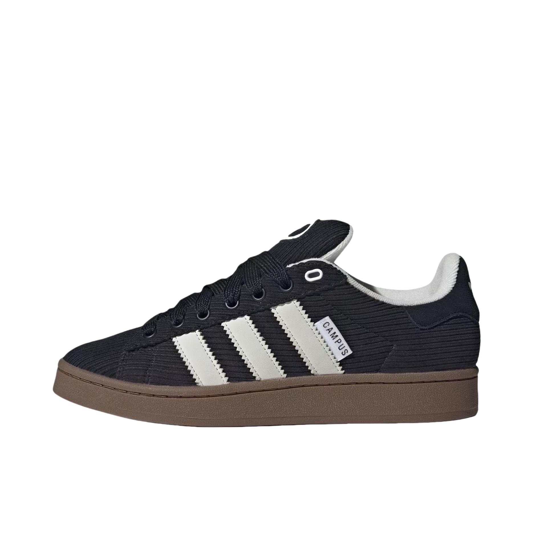 推荐商品：adidas Originals Campus 00s 板鞋 面包鞋 复古缓震透气轻便薄底贴合耐穿圆头包裹性平跟支撑 黑色/浅灰色