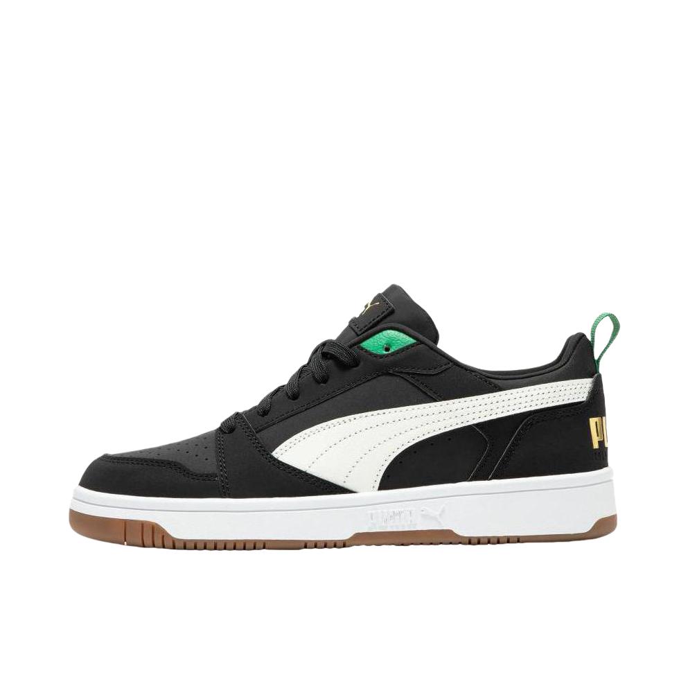推荐商品：Puma/彪马 Rebound 板鞋 耐磨防滑轻便透气复古简约拼接时尚舒适 黑色/白色