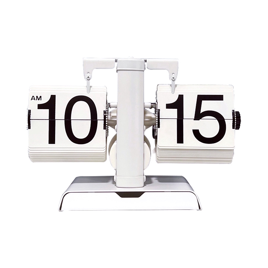 推荐商品：Nolros 电池款 闹钟钟表 北欧现代复古家用翻页时钟 MK-026