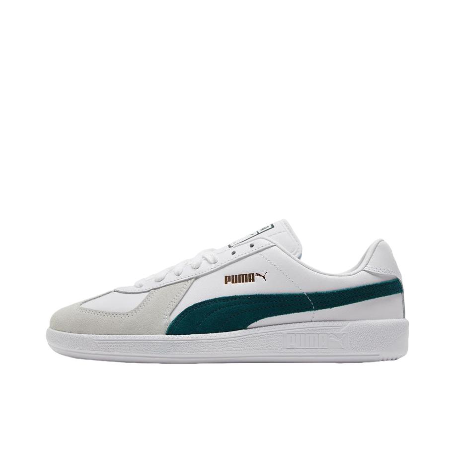 推荐商品：Puma/彪马 Army Trainer T头鞋 德训鞋 板鞋 轻便防水复古圆头网球风 699 白色/绿色