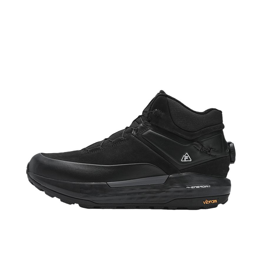推荐商品：FILA/斐乐 BOA Explorer 2 越野跑鞋 户外旋转扣徒步防滑耐磨轻便透气山系风 高帮/黑色