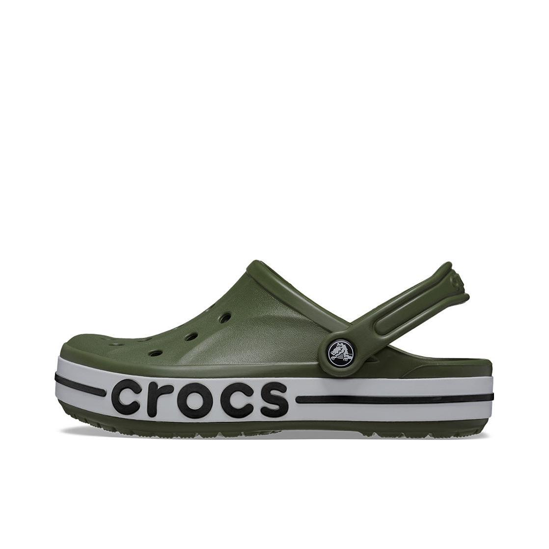 推荐商品：Crocs/卡骆驰 Bayaband Clog 贝雅卡骆班 防滑耐磨 包头沙滩 一脚蹬 户外轻便 运动 透气 拖鞋 洞洞鞋 凉鞋 军绿色