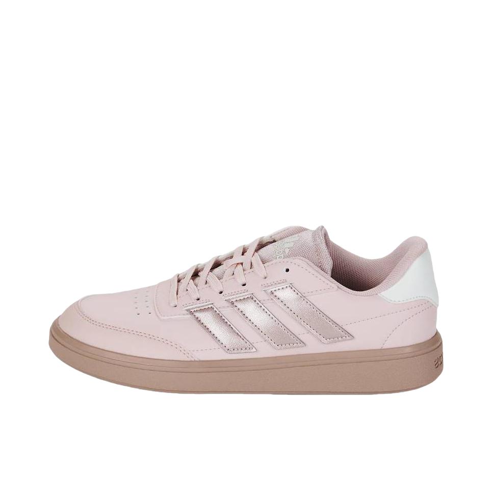 推荐商品：adidas COURTBLOCK 防滑 低帮 圆头 耐磨 板鞋 女款/粉色