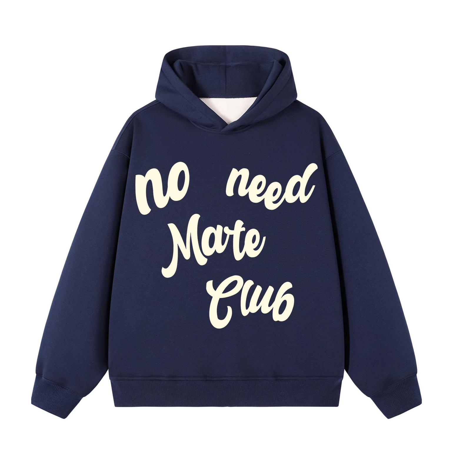 推荐商品：nomt  美式复古字母发泡印花趣味英文套头落肩连帽卫衣 男女同款 NOMTYXQ681120 藏青