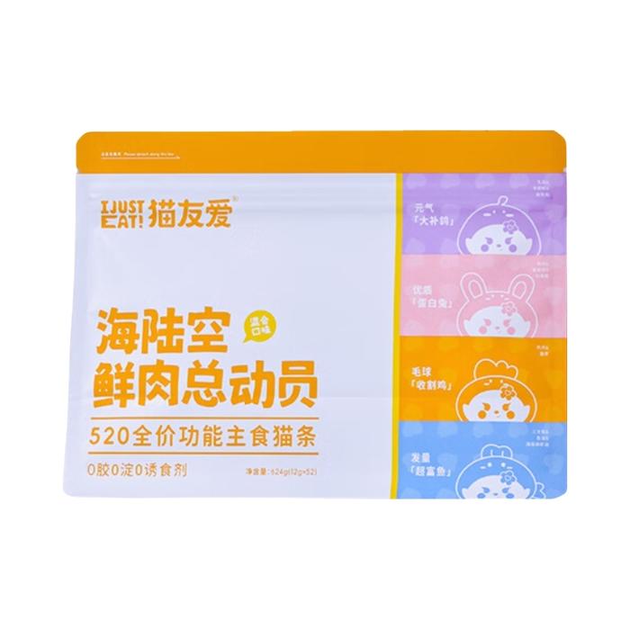 推荐商品:猫友爱 混合口味猫草鱼油羊奶兔肉全价主食湿粮美毛化毛猫条