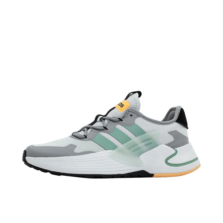 推荐商品：adidas NEO Roamer 运动休闲鞋 缓震回弹网面透气耐磨圆头 白色/绿色