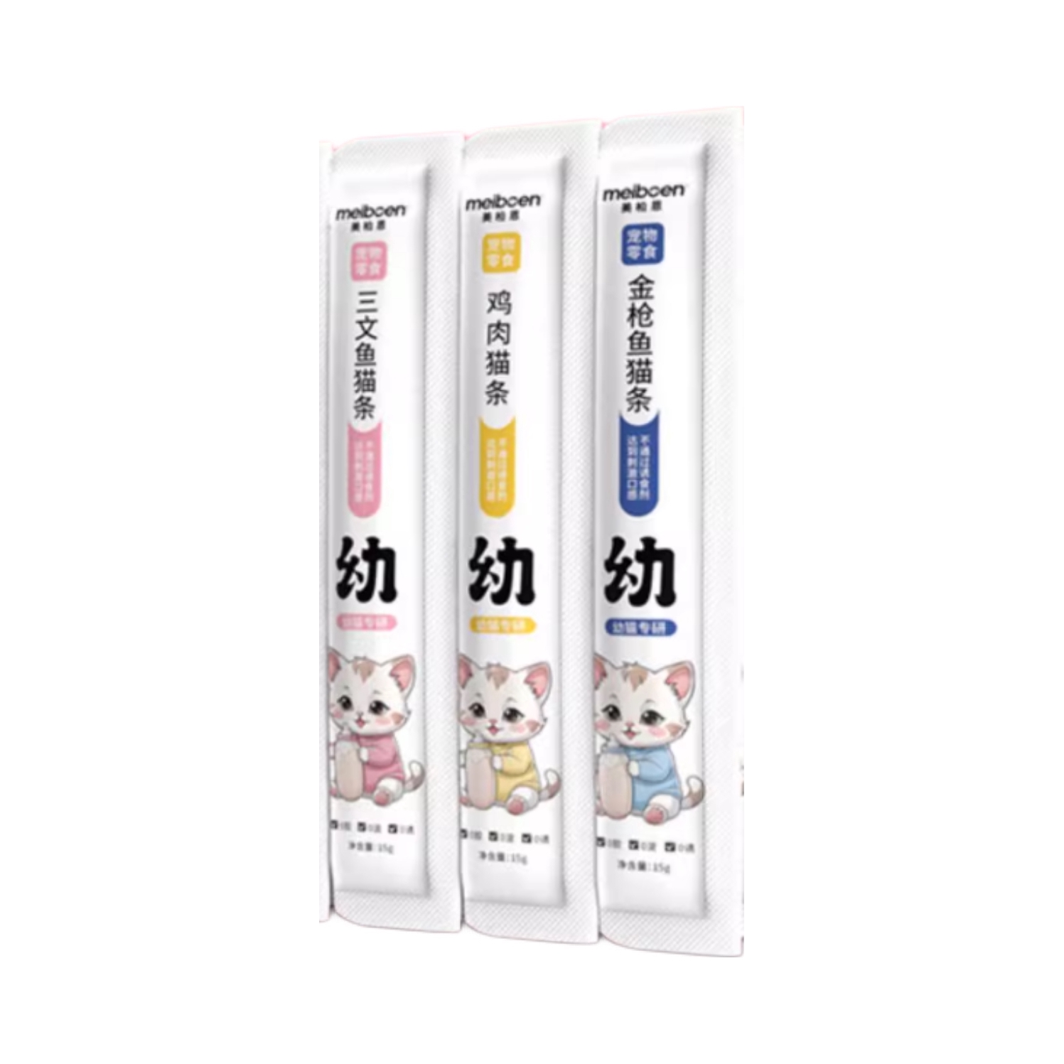 推荐商品：meiboen/美柏恩 幼猫奶糕湿粮补水营养增肥猫条