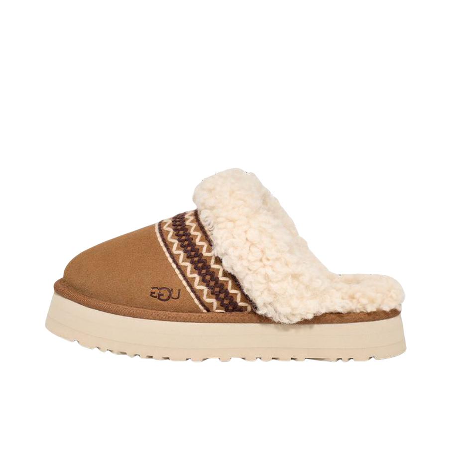 推荐商品：UGG Disquette Atherson 套穿 EVA 包头 厚底刺绣 防磨 拖鞋 女款/棕色