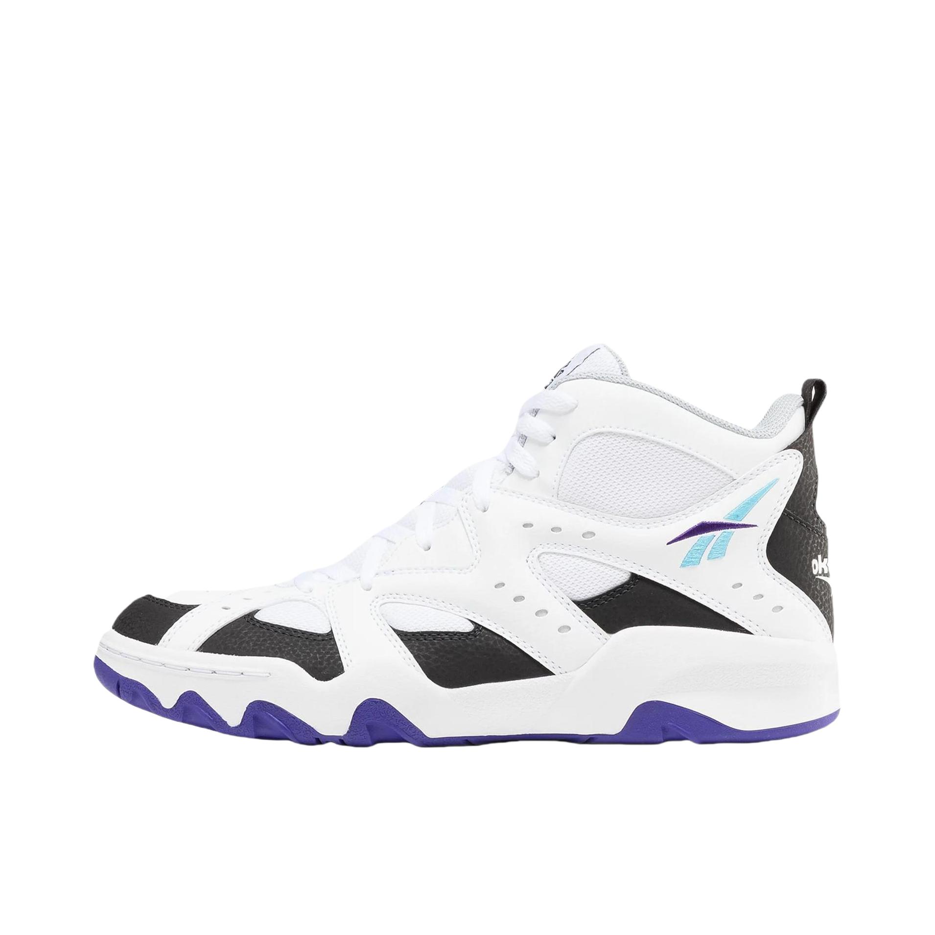 推荐商品：Reebok/锐步 ATR DECIMATOR 篮球鞋 复古高帮 白色/紫色