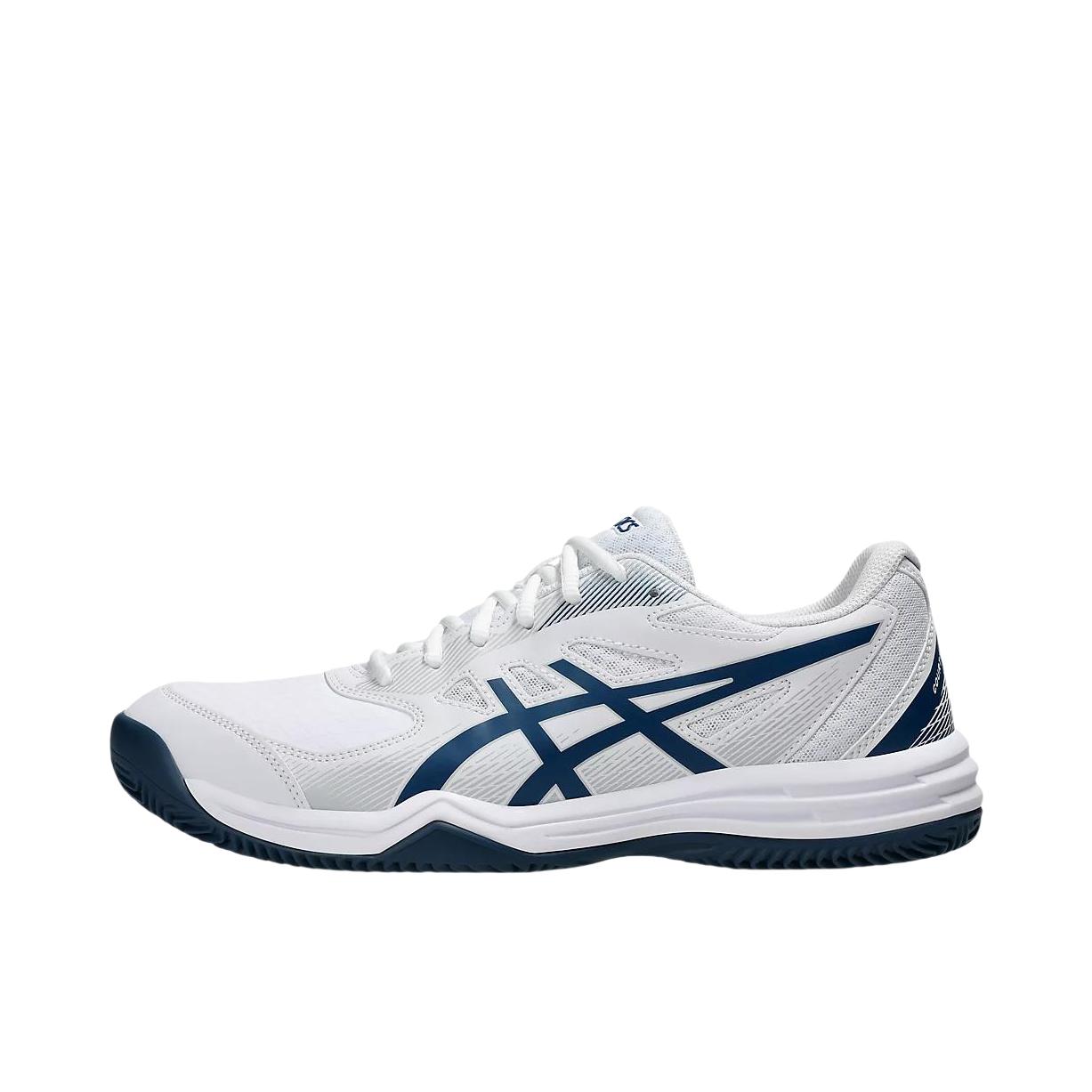 推荐商品：Asics/亚瑟士 Court Slide 3 防滑 耐磨 圆头 网球鞋 白色/灰蓝色