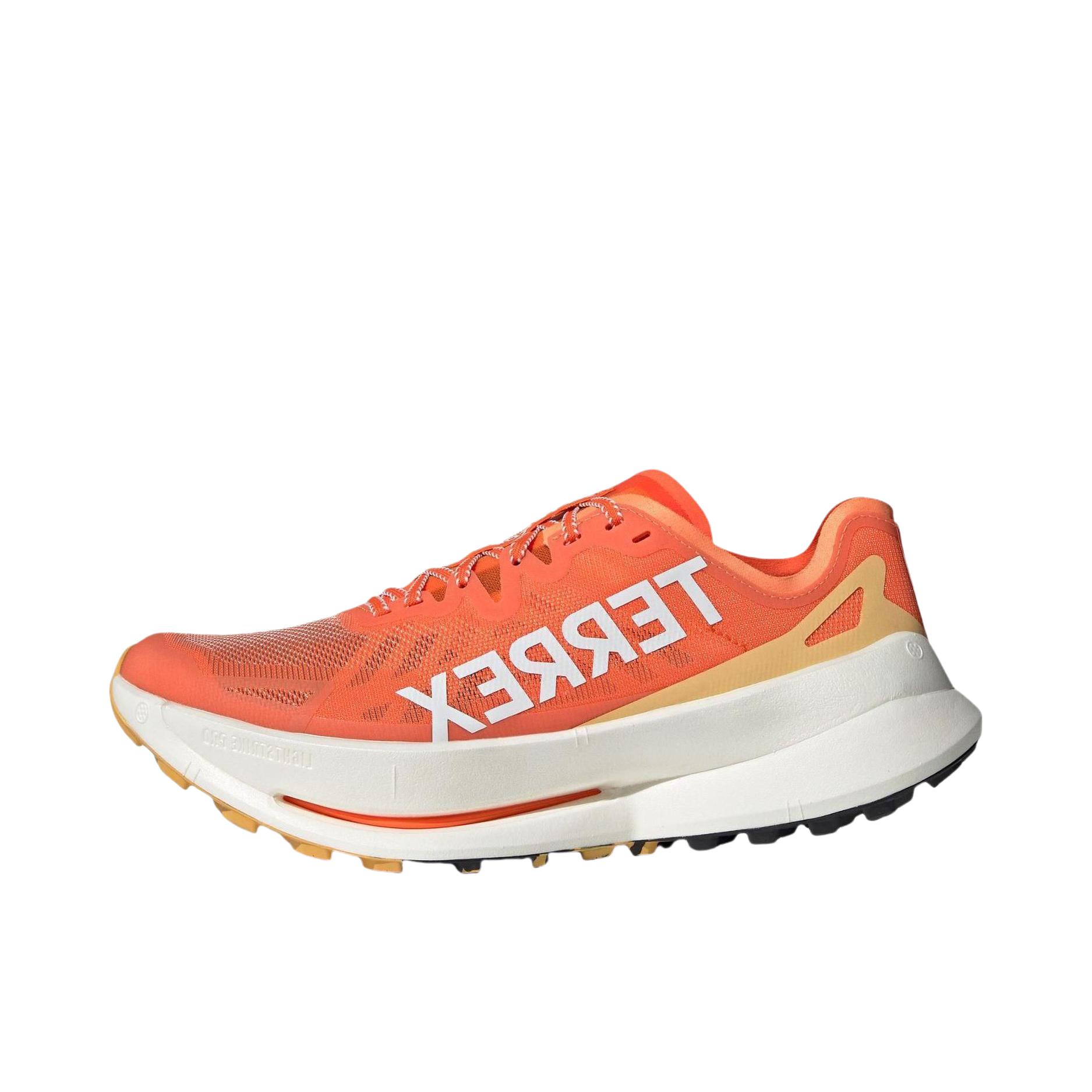 推荐商品：adidas Terrex Agravic Speed 跑鞋 运动减震耐磨防滑防水织物支撑回弹贴合越野训练 橙色/白色