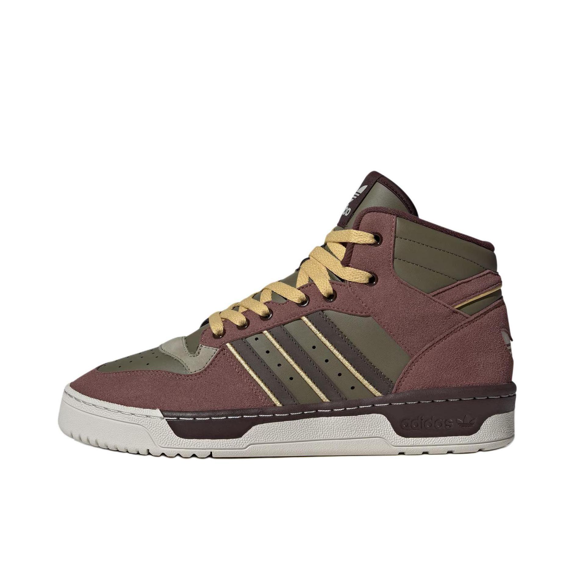 推荐商品：adidas Originals Rivalry 舒适简约 复古 轻便 透气 运动休闲鞋 暗灰棕/暗橄榄绿/黑色