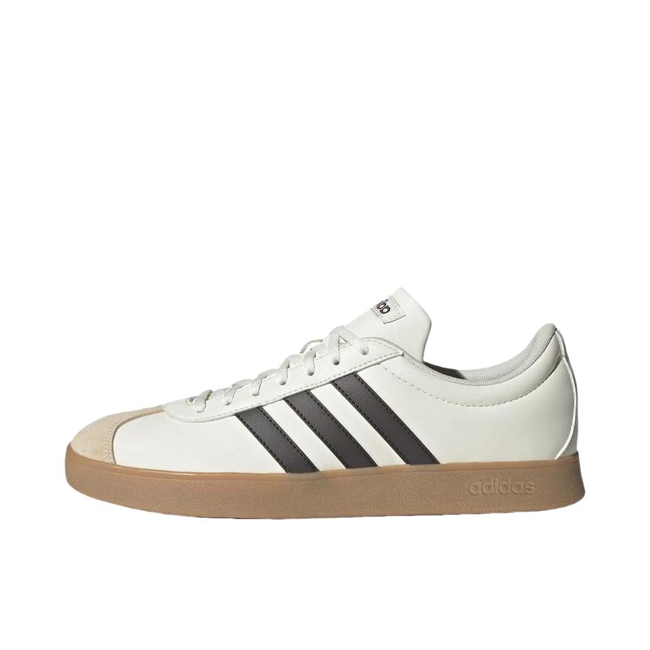 推荐商品：adidas VL Court Base 板鞋 T头鞋 德训鞋 轻便复古薄底防滑 灰色/白色 