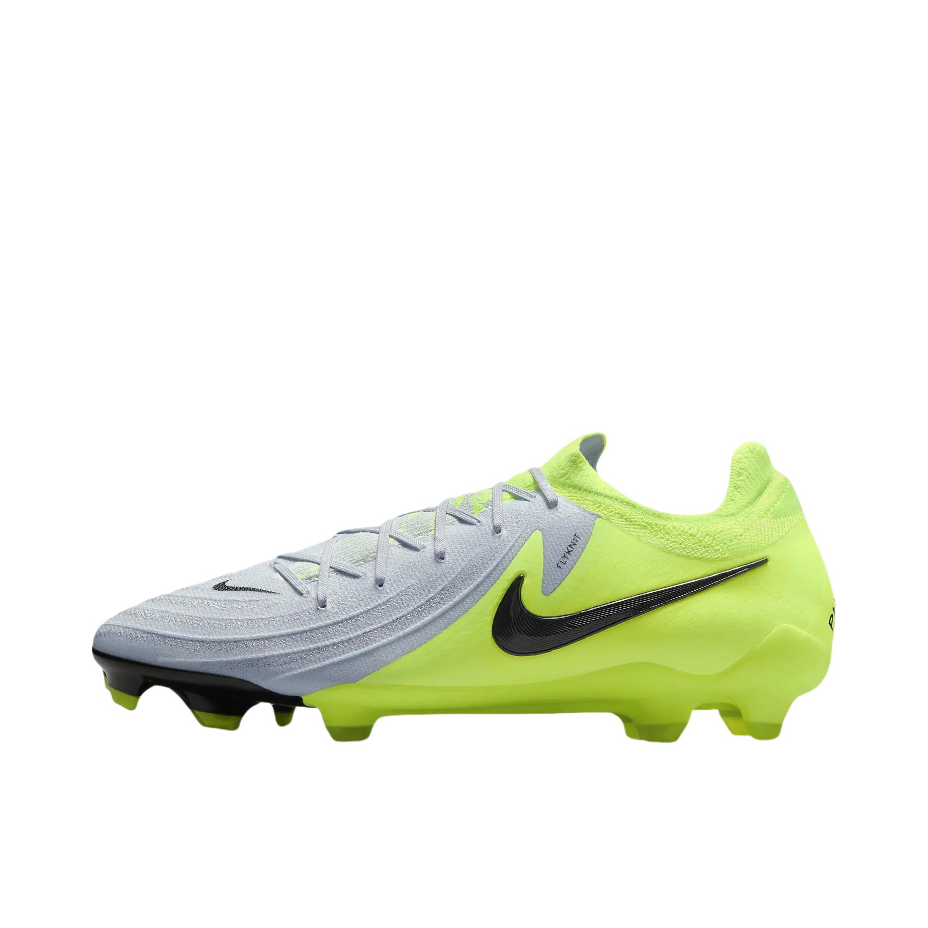 推荐商品：Nike Phantom GX 2 Pro FG 次顶级 胶质长钉 人造草地 防滑耐磨 足球鞋 灰色/绿色