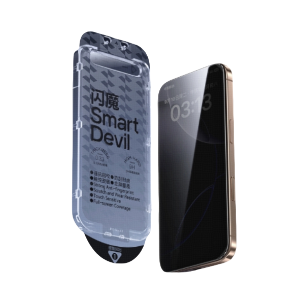 推荐商品：SmartDevil/闪魔 适配iPhone16系列 手机膜 全覆盖 防尘 全屏 无尘舱 防爆 防指纹 防摔 不挡屏 无黑边