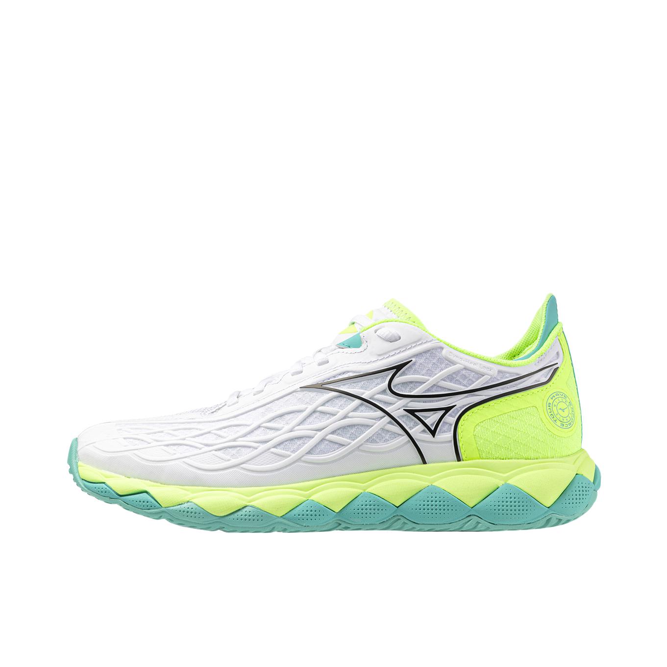 推荐商品：Mizuno/美津浓 Wave Enforce Tour 圆头 防滑耐磨 减震 稳定 羽毛球鞋 白色/绿色