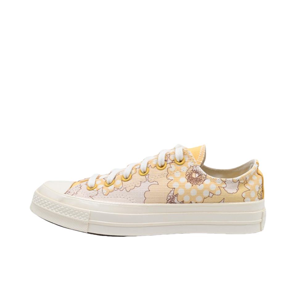 推荐商品：Converse/匡威 Cozy Granola Chuck 70 Ox 帆布鞋 经典百搭花卉细节防滑耐磨舒适透气 黄白/花卉印花