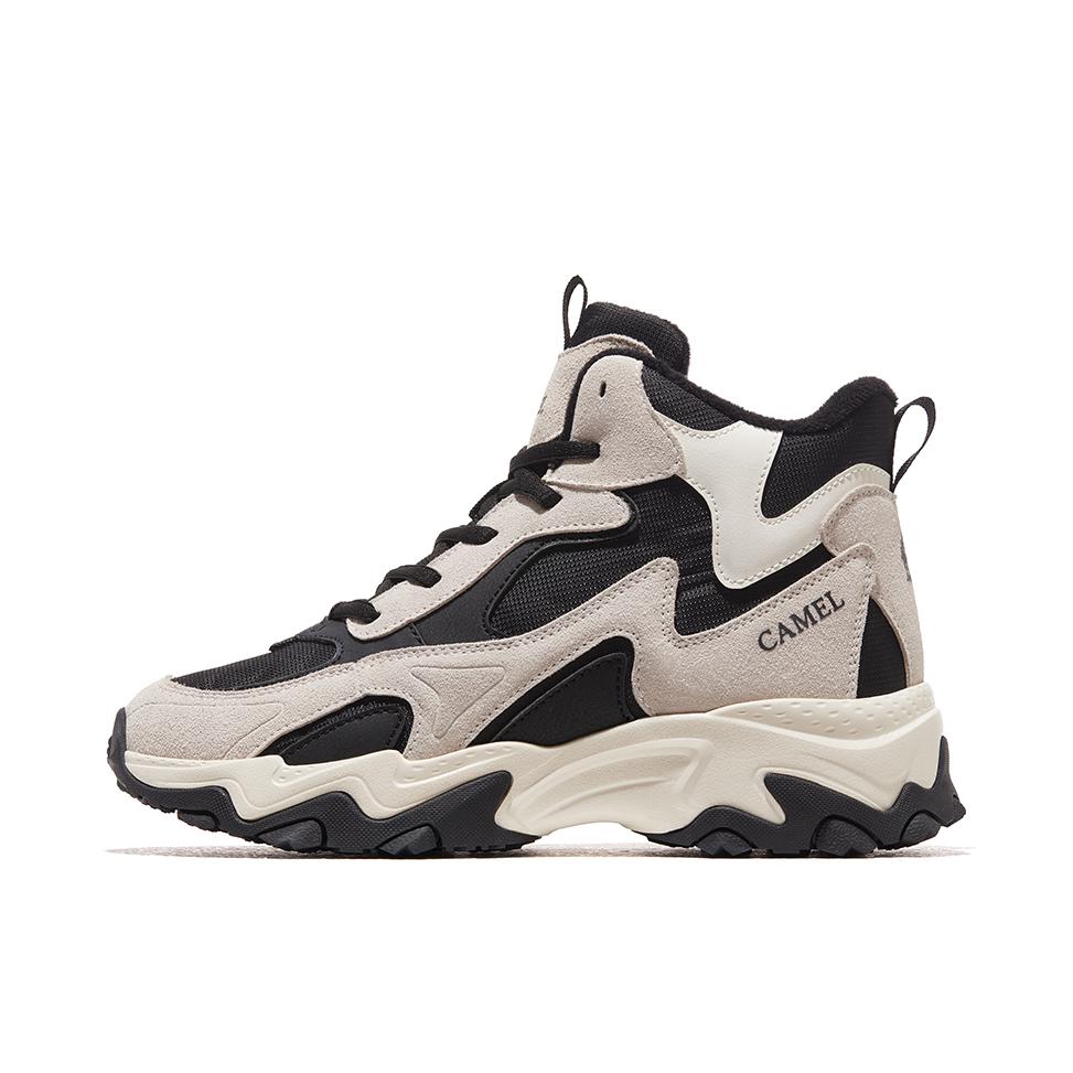 推荐商品：骆驼 舒适轻便 防滑耐磨 加绒 防水 徒步鞋 户外鞋 女款/加绒/黑色/象牙白 