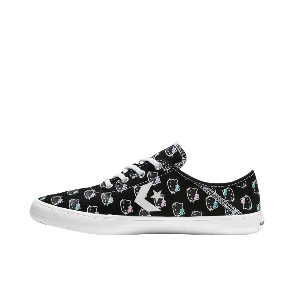 推荐商品：Converse/匡威 Costa 帆布鞋 防滑耐磨舒适百搭包裹性低帮休闲 DarkGrey/White/Black Hello Kitty联名/女款/黑色