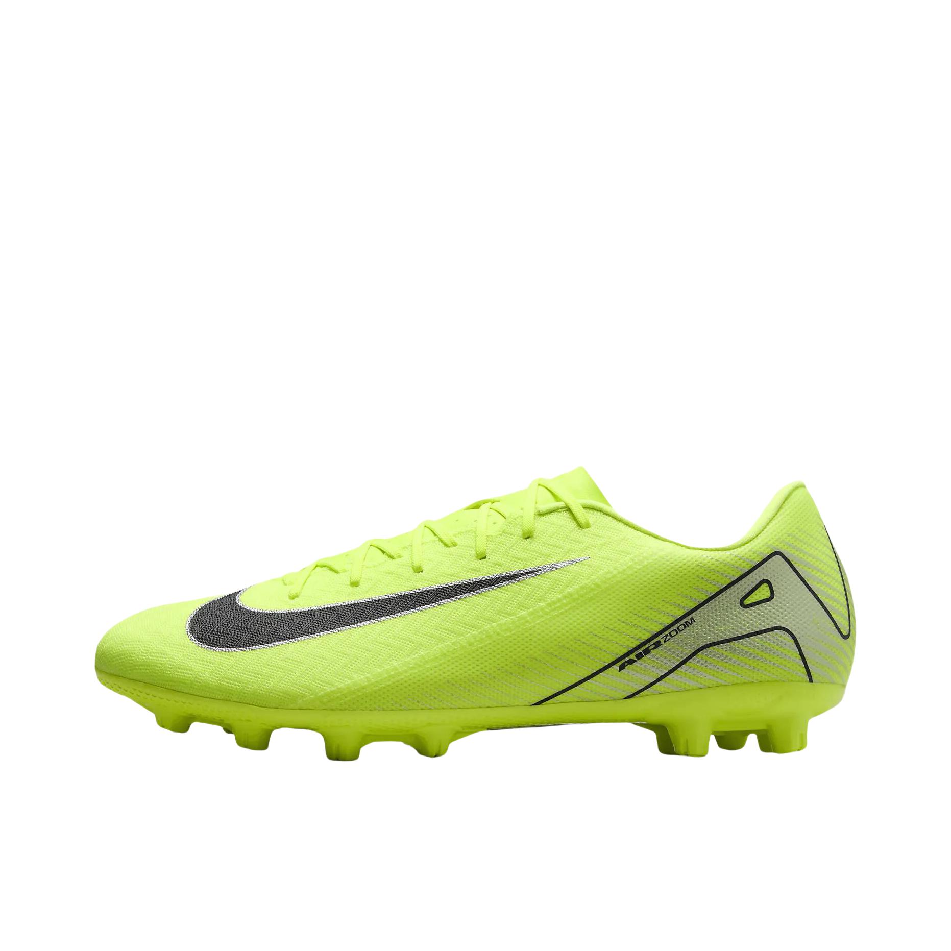 推荐商品：Nike Mercurial Vapor 16 Academy HG 中端 胶质短钉 坚硬人工草场 防滑耐磨 足球鞋 荧光绿/黑色