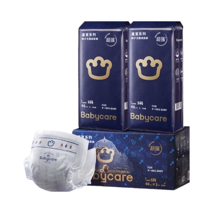推荐商品：babycare 皇室狮子王国新生儿纸尿裤S码 尿不湿 柔软亲肤弱酸超薄透气干爽