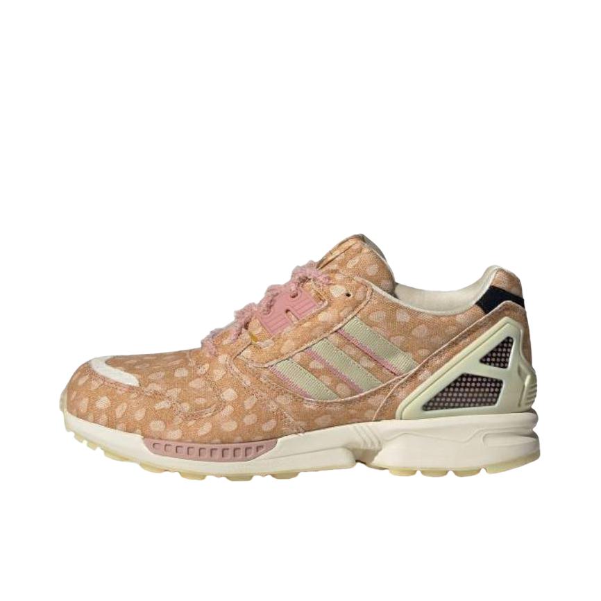 推荐商品：adidas Originals ZX 8000 复古 舒适百搭 防滑耐磨 轻便透气 织物 低帮 缓震 运动休闲鞋 Disney/迪士尼联名/沙色/核心黑色