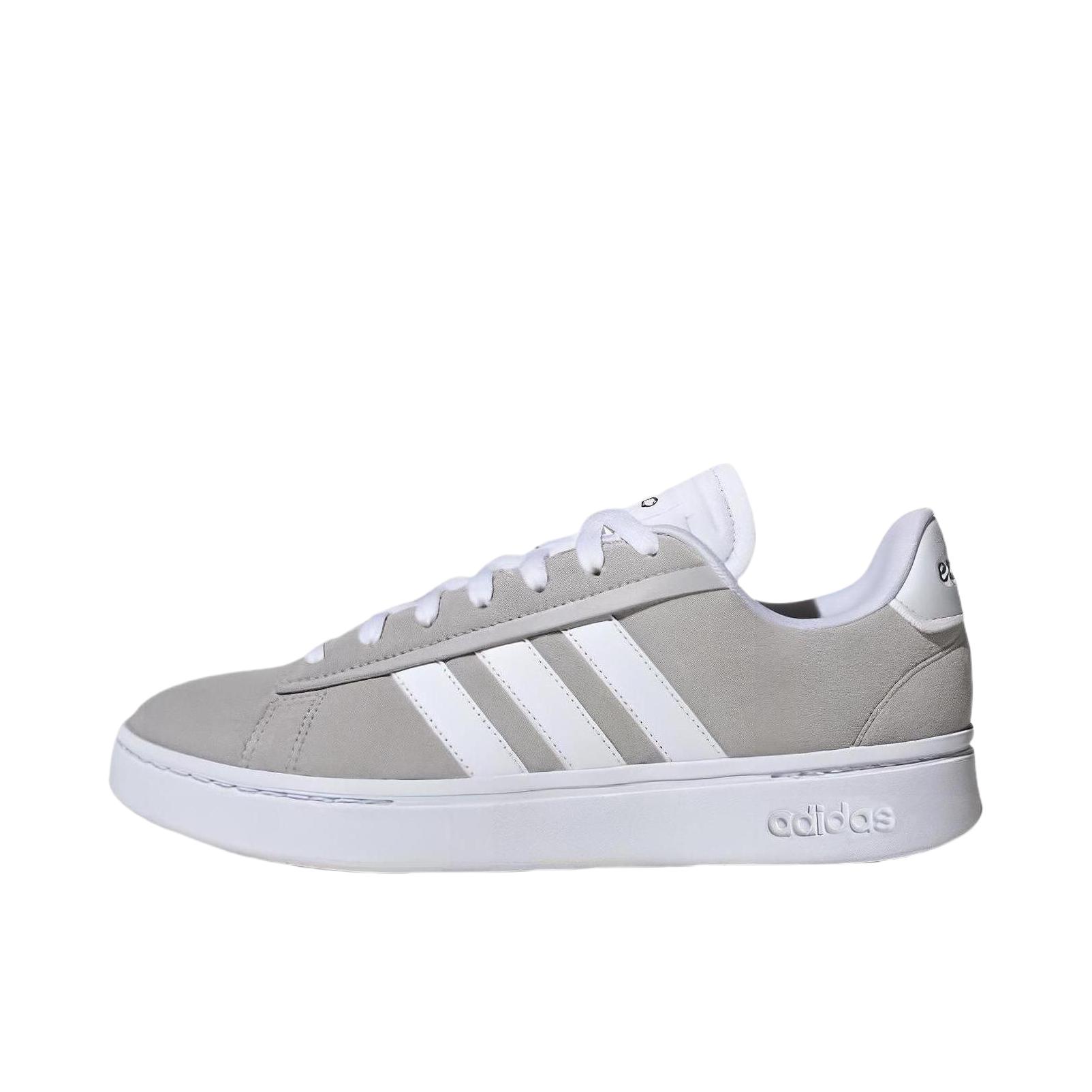 推荐商品：adidas Grand Court Alpha 面包鞋 板鞋 减震透气防滑耐磨百搭复古轻运动薄底贴合 男款/灰色
