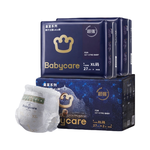 推荐商品：babycare 皇室狮子王国拉拉裤XL码 尿不湿 新生儿超薄弱酸亲肤透气柔软干爽全能