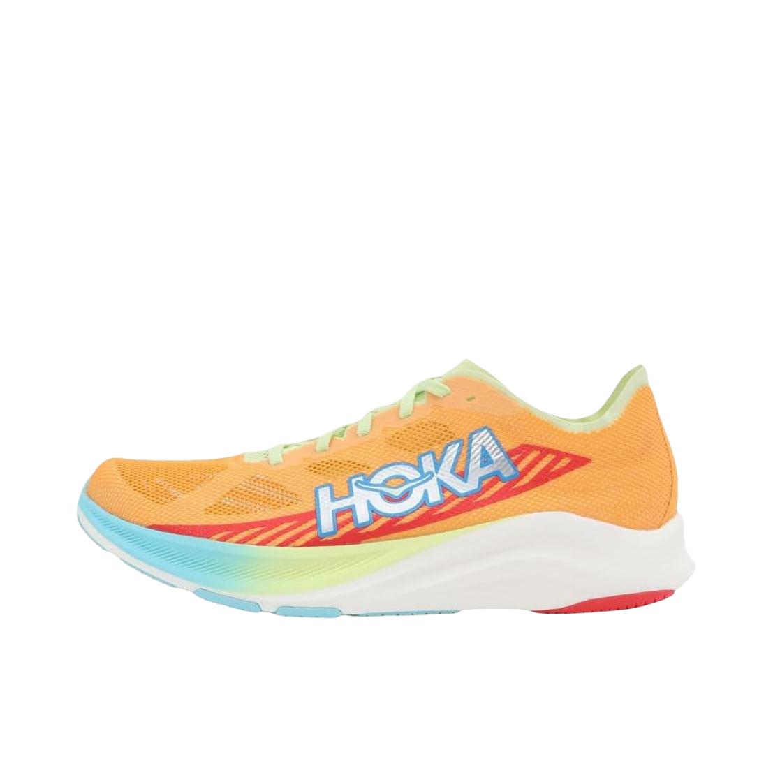推荐商品：HOKA ONE ONE Cielo Road 网面透气 缓震回弹 耐磨 跑鞋 橙色 