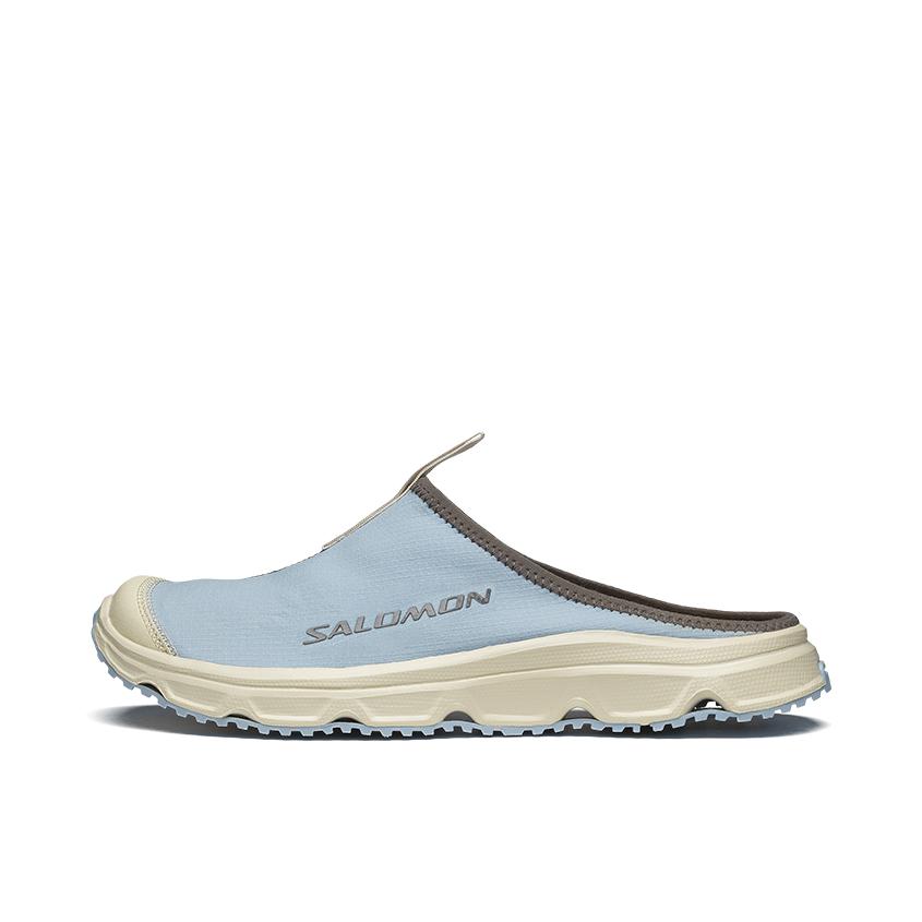 推荐商品：Salomon/萨洛蒙 Rx Slide 3.0 CANVAS 减震防滑 包头 轻量 一脚蹬 橡胶底 拖鞋 冰蓝色