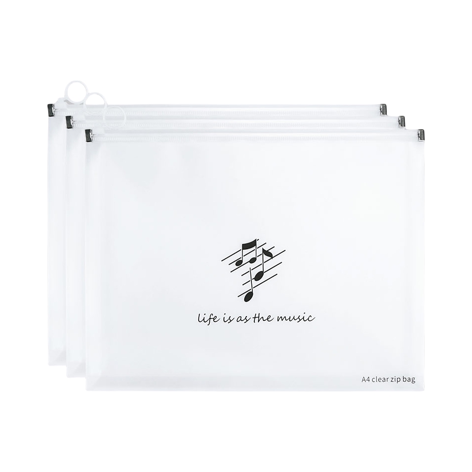 推荐商品：杰利 拉链款 A4挂环透明文件袋