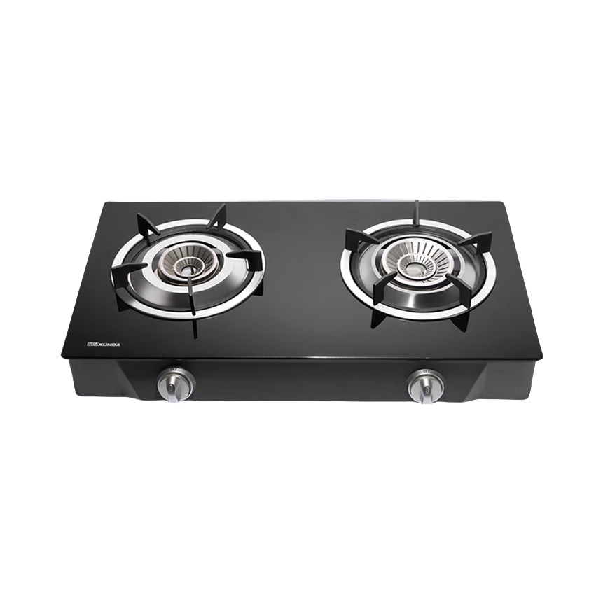 推荐商品：XUNDA/迅达 4.0KW 燃气灶 家用厨房双眼灶 台式打火炉 钢化玻璃 熄火保护 2-N5-M