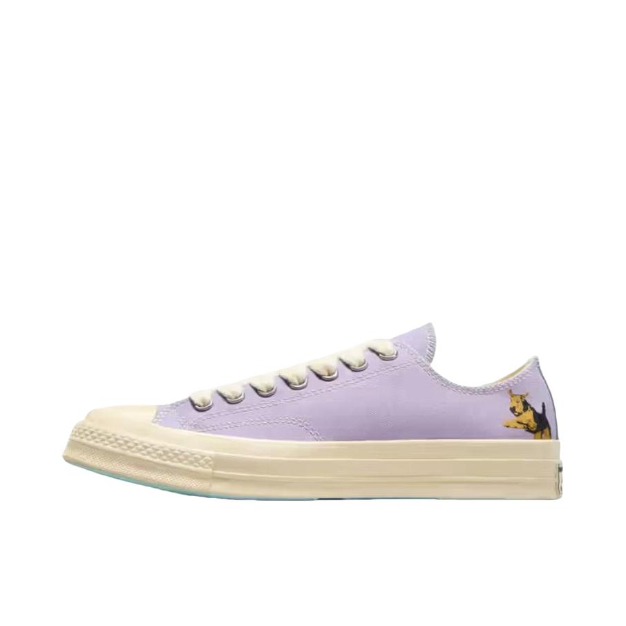 推荐商品：【周杰伦同款】 Converse/匡威 Chuck 70 帆布鞋 柔软防滑低帮圆头薄底 GOLF le FLEUR联名/紫色 