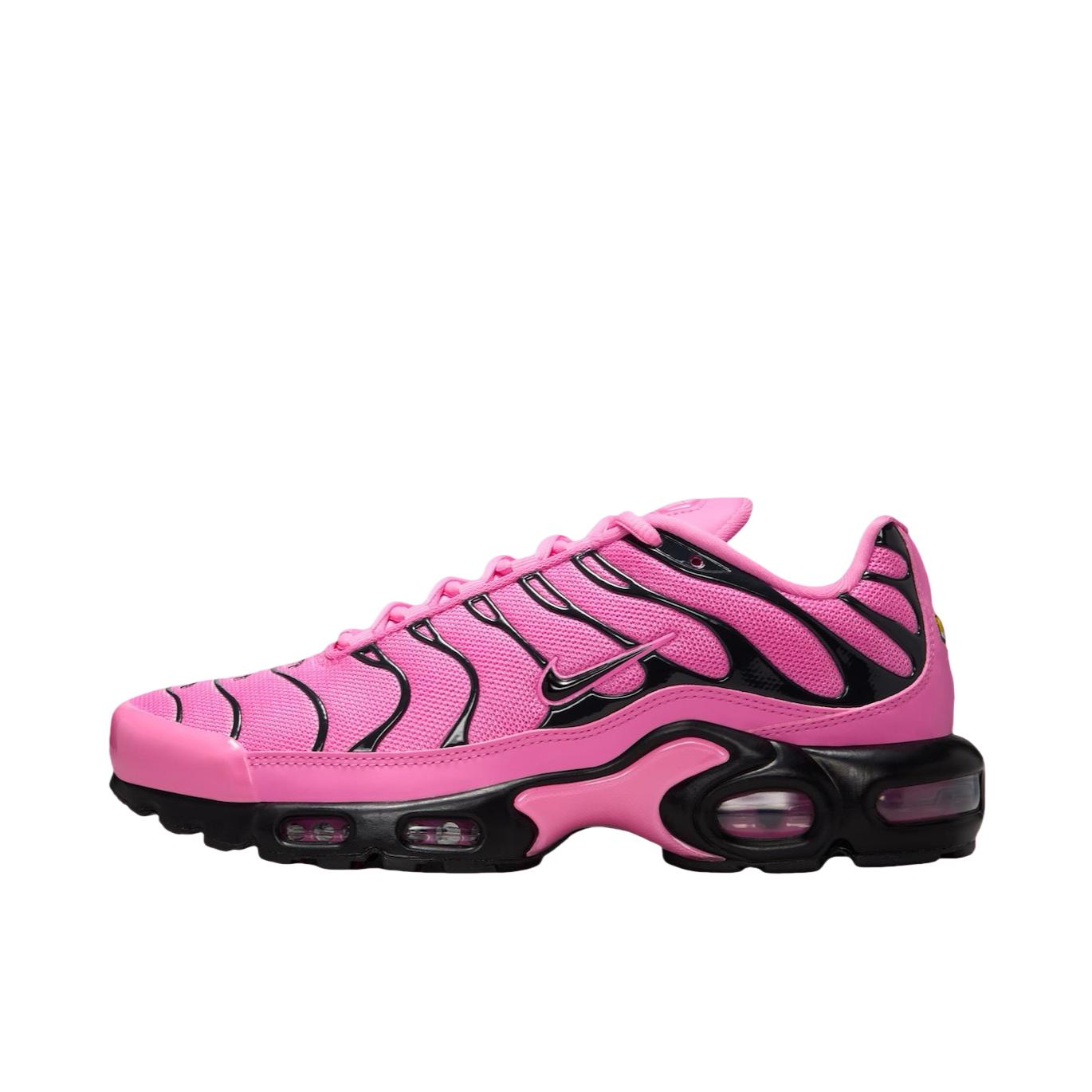 推荐商品：Nike Air Max Plus 跑鞋 休闲舒适轻便网布透气防滑耐磨气垫缓震包裹性贴合圆头 深粉色/黑色