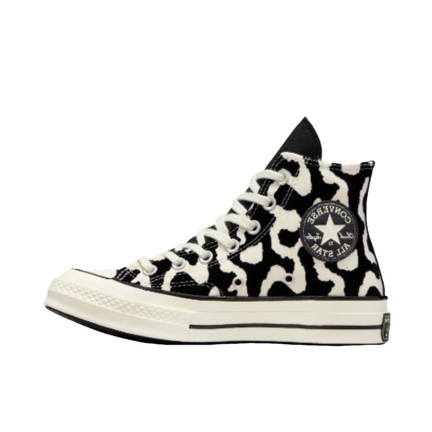 推荐商品：Converse/匡威 Chuck 70 帆布鞋 防滑耐磨薄底轻便透气舒适百搭复古时尚贴合圆头流光风 女款/黑色 