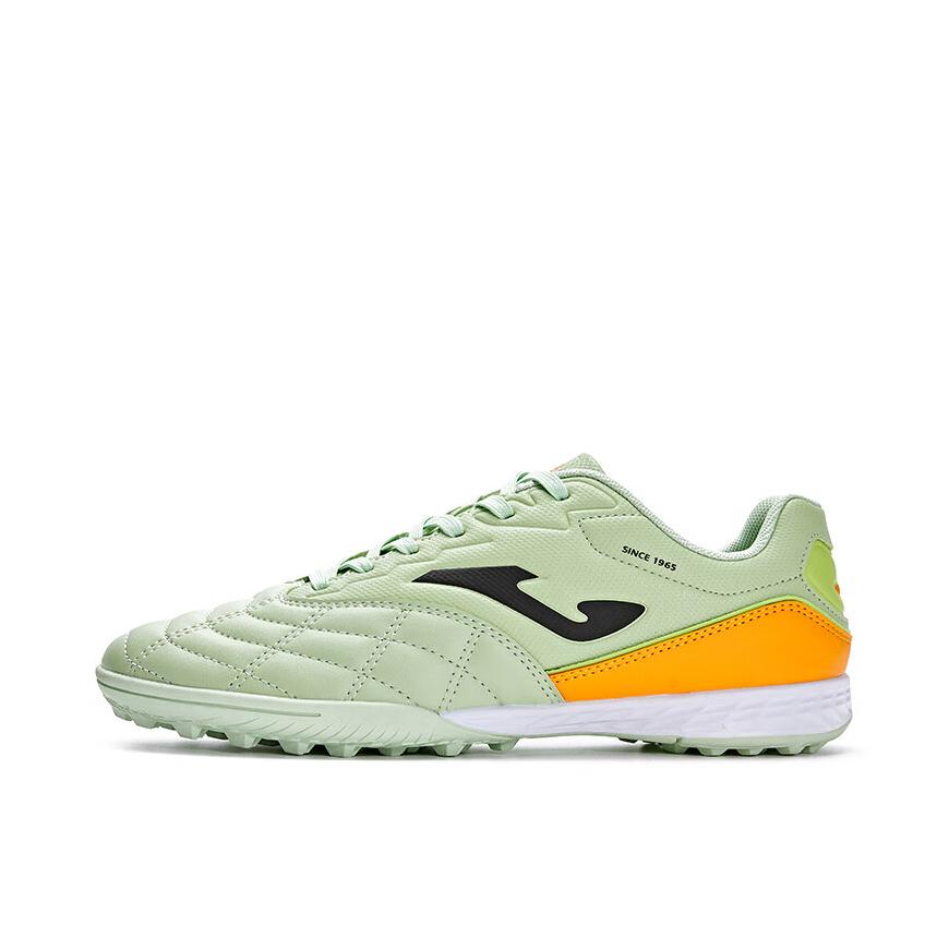 推荐商品：Joma Liga T1 缓震胶质 防滑耐磨 舒适轻便 休闲 TF碎钉 人工草地 魔术贴 圆头 足球鞋 淡绿色 