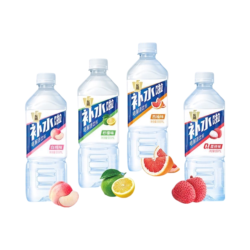 推荐商品：东鹏特饮 补水啦 电解质饮料 555ml/瓶 多口味组合 补充水分解渴快速补充电解质快速补水