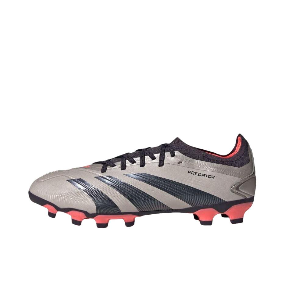 推荐商品：adidas Predator Pro HG/AG 足球鞋 次顶级混钉胶质防滑耐磨圆头短钉 银色/黑色