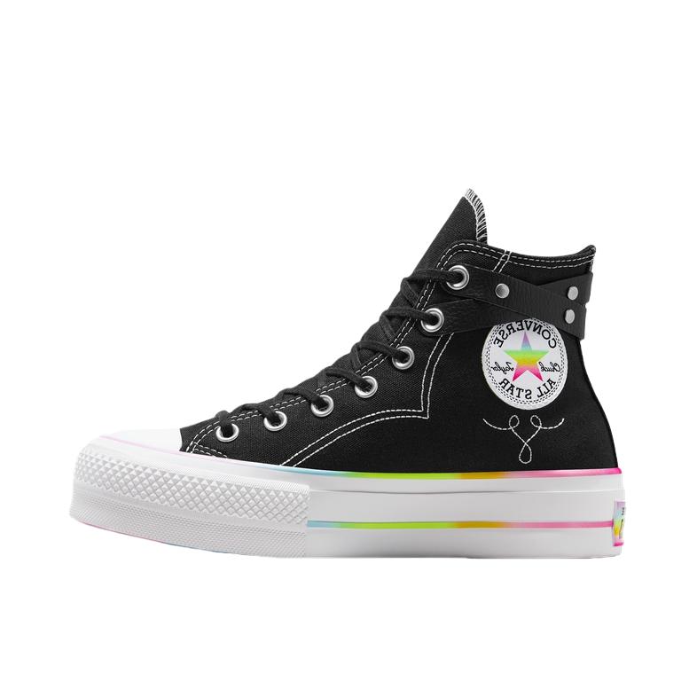 推荐商品：Converse/匡威 All Star Modern Lift 帆布鞋 轻便耐磨舒适防滑斜纹布增高潮流百搭 黑色