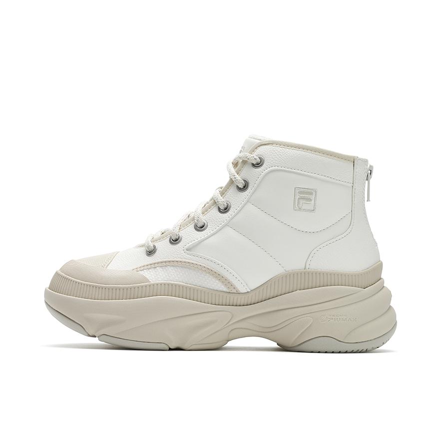 推荐商品：FILA/斐乐 Bread 舒适百搭 防滑耐磨 时尚运动休闲鞋 女款/中帮/雪白/泡沫白